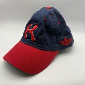 Adidas Kansas‎ University KU Jayhawk Cap L/XL Navy Crimson Baseball Hat